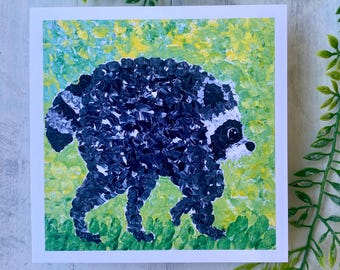 Jimothy Raccoon Art Print, Trash Panda Print, Whimsical Animal Wall Art