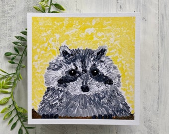 Raccoon Art Print Raccoon Print Raccoon Art Trash Panda