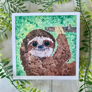 Sloth Art Print Cute Sloth Art Nature Lover Sloth Print Nature Art Print Sloth Lover Wildlife Art Print Sloth Art