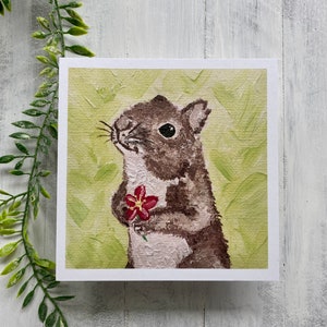 Squirrel Art Print Cute Squirrel Art Nature Lover Squirrel Print Nature Art Print Squirrel Lover Wildlife Art Print