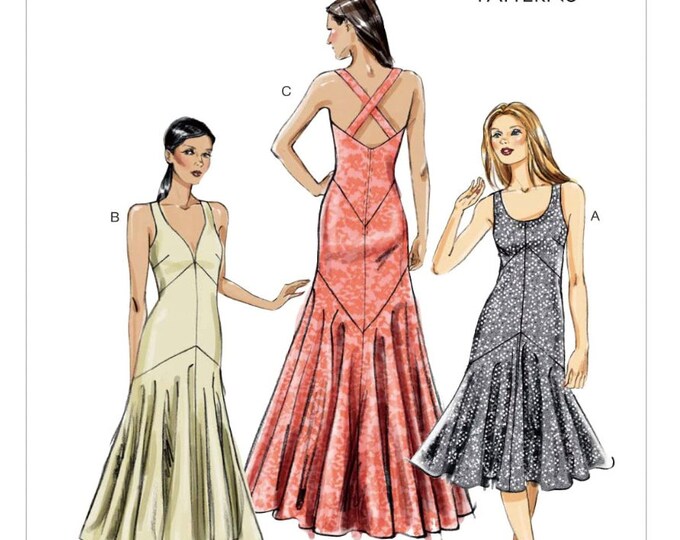 Uncut Vogue Sewing Pattern Evening Gown Sewing Pattern 8814 Size 614
