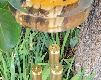 50 Caliber Shell Cholla Cactus Wood Wind Chime #7