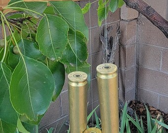 50 Caliber Shell Cholla Cactus Wood Wind Chime #4