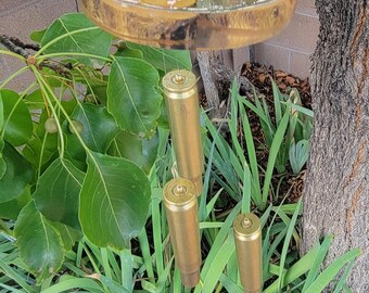 50 Caliber Shell Cholla Cactus Wood Wind Chime #9