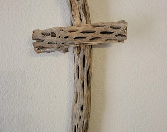 Cholla Cactus Cross (un-sanded) Medium #1