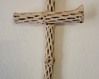 Cholla Cactus Cross (Sanded) Medium #3