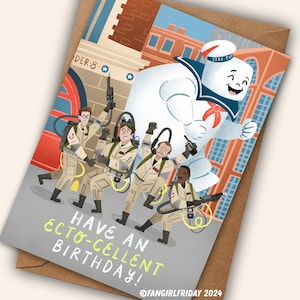 Ghostbusters Geburtstagskarte für 1984 Kultklassiker Geburtstagskarte ""Have an ecto-cellent Birthday!"