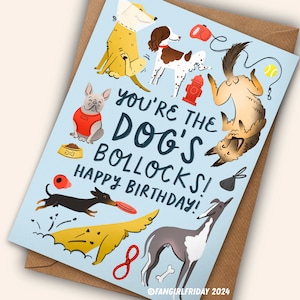 Carte d'anniversaire drôle et grossière de chien « Vous êtes les conneries du chien ! Joyeux anniversaire !
