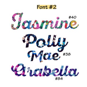 Liberty Fabric Script Name Applique – Personalized Iron-On Patch (No-Sew or Stitch-Able)