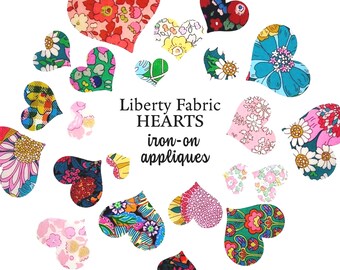 Liberty Fabric Heart Iron-On Appliques – In Liberty Tana Lawn™ Cotton Patches for Quilting, Visible Mending, DIY Crafts, Upcycling and more!