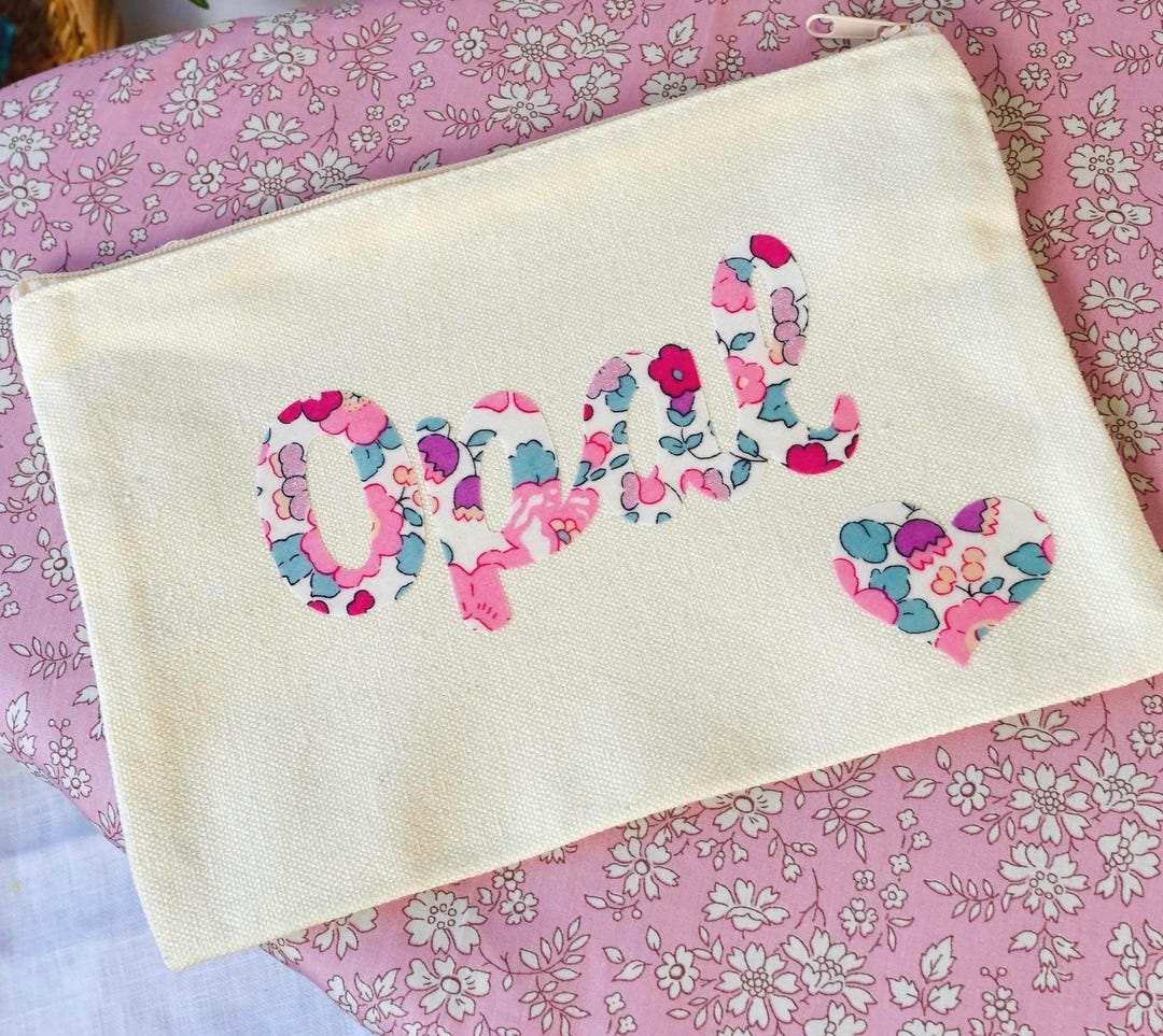 Custom Name Patches: Liberty of London Fabric, Script Name Appliques ...