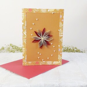 Carte d'anniversaire de 50e anniversaire de fleurs 3D, signe de félicitations de proposition de marraine de Quilling, cadeau de belle-soeur de signalisation de mariage