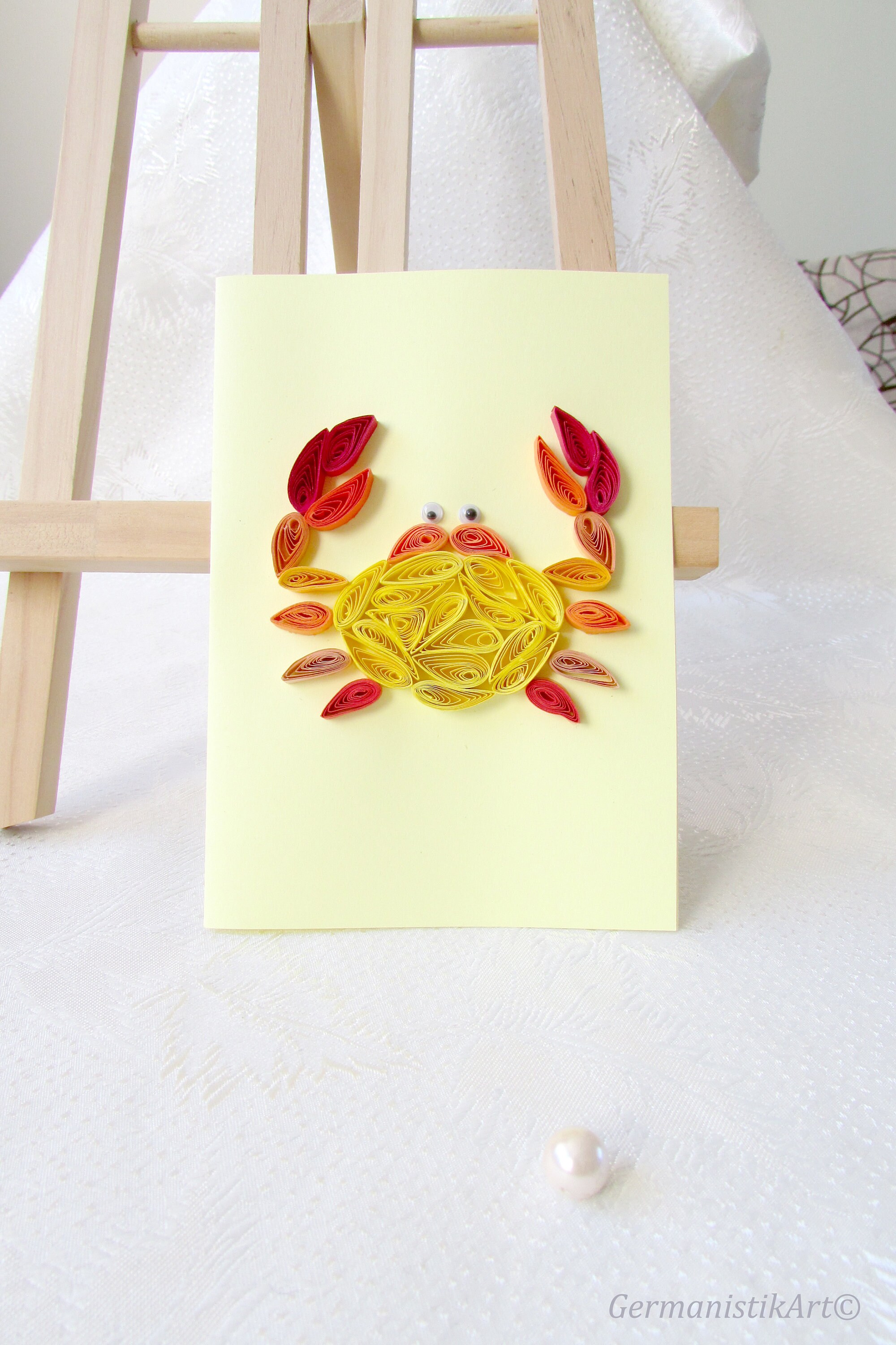 Cancer Quilled Card Zodiac Card Zodiac Sign Art Horoscope Etsy