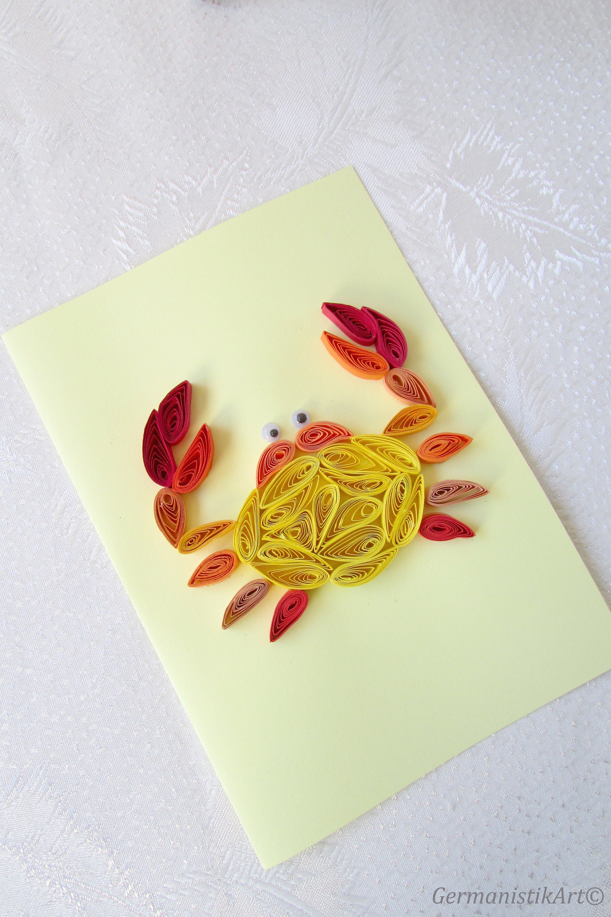 Cancer Quilled Card Zodiac Card Zodiac Sign Art Horoscope Etsy