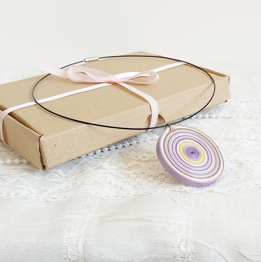 Rolling Paper Quilling Art Cute Choker Discreet Collar Disc Etsy
