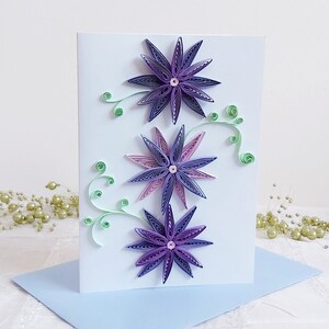 Opgerolde bloemen stoffige blauwe bruiloft verloving grappige wenskaart, filigraan kunst 30e verjaardag verjaardagskaart, cadeau ouders