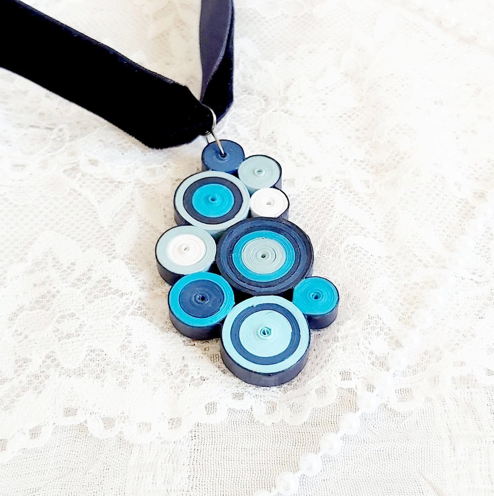 Quilling Art Rolling Paper Discreet Day Choker Collar Velvet Etsy