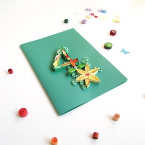 Biglietti di auguri per il 4° compleanno, biglietto di auguri per anniversario con filigrana in quilling, regalo per bambina di 4 anni dai nonni