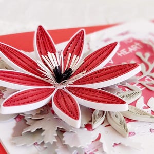 Tarjeta de feliz 50.º aniversario con filigrana de papel, tarjetas de hito con flores 3D, regalo personalizado para mamá