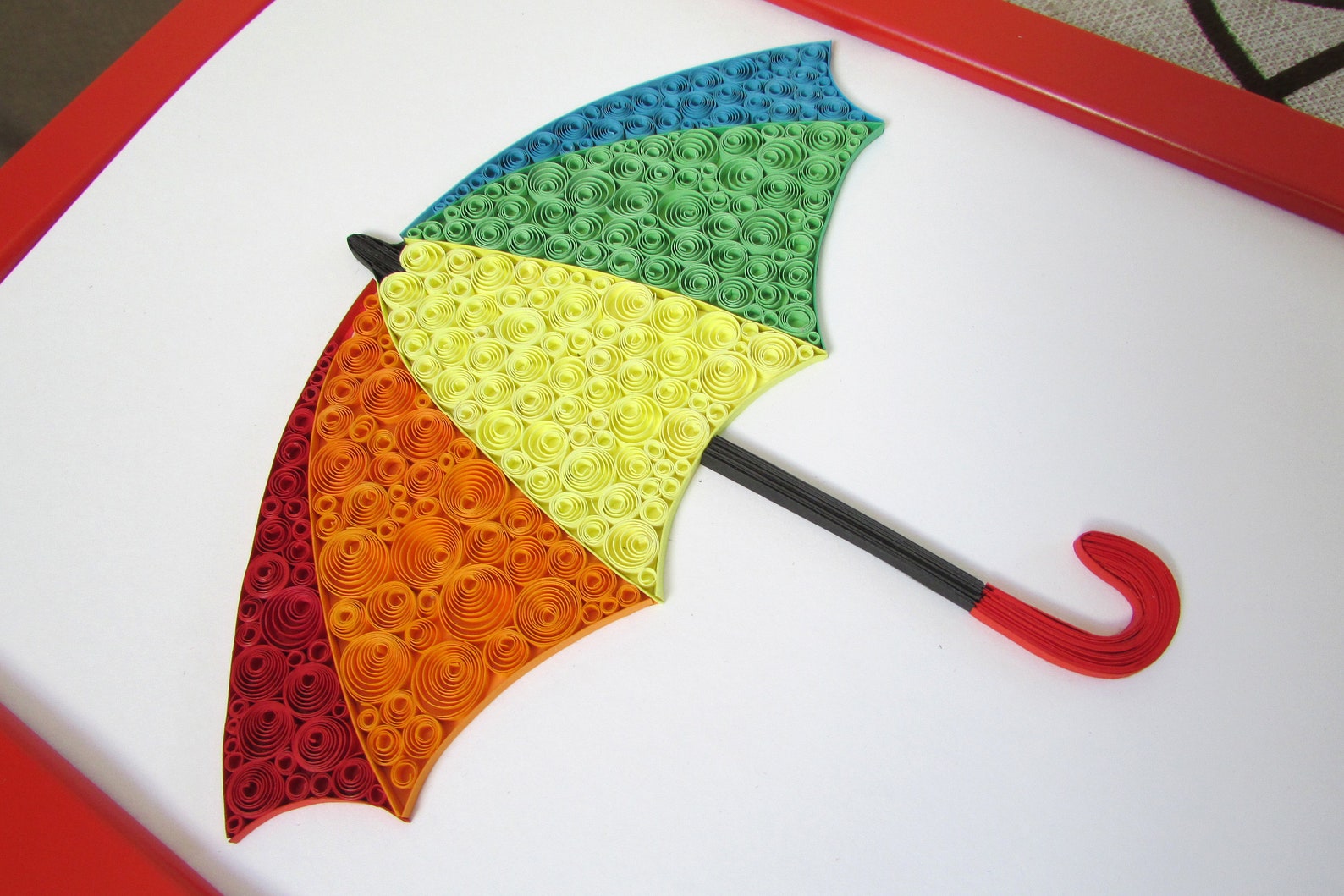 Rain Umbrella Art Quilling Wall Decor Baby Room Artwork Etsy