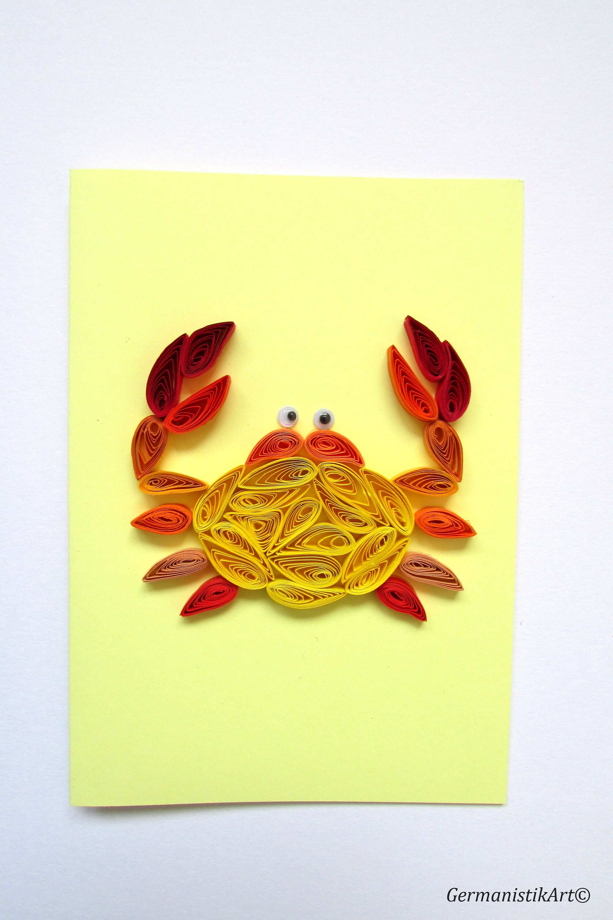 Cancer Quilled Card Zodiac Card Zodiac Sign Art Horoscope Etsy
