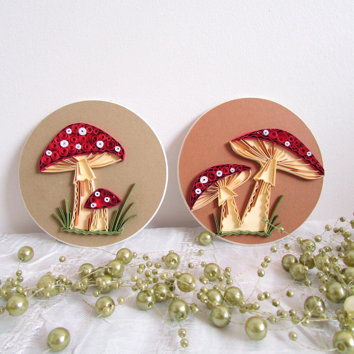 Rolling Paper Quilling Art Magic Mushroom Set Etsy