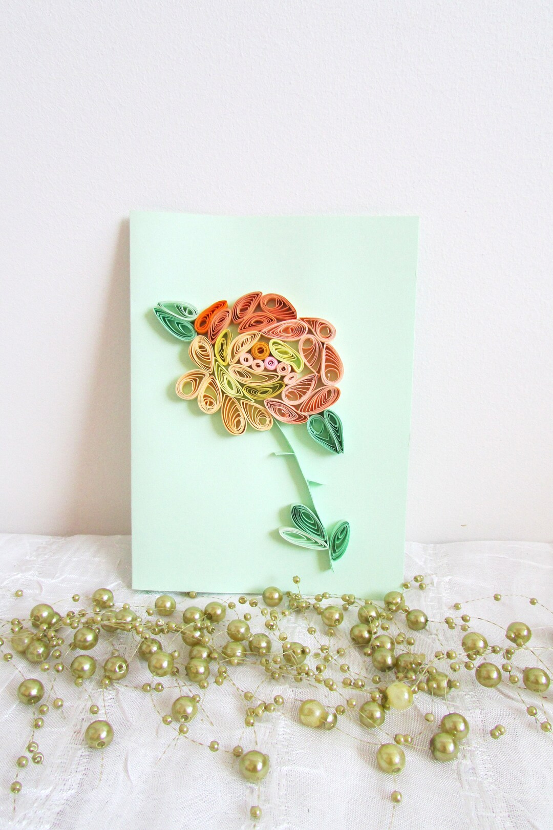 Paper Quilling Roses 30th Birthday Anniversary Card, Birthflower ...