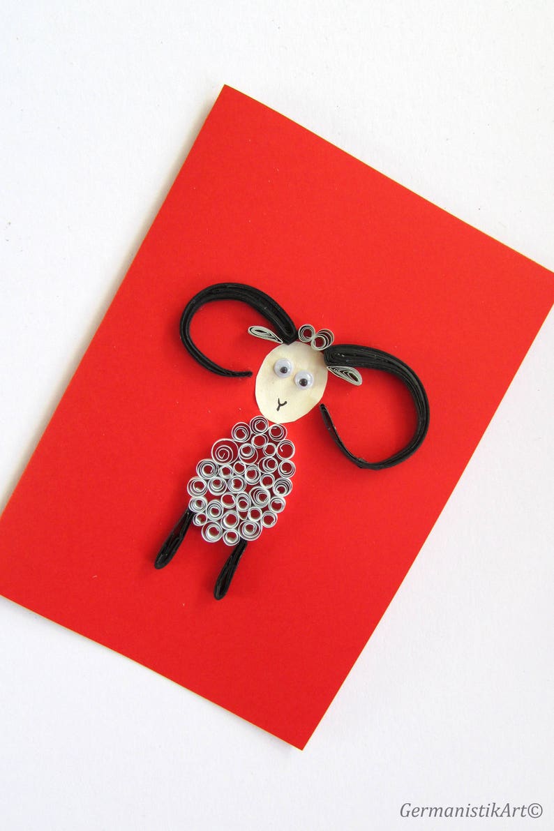 Quilled Paper Art Paper Quilling Ram Zodiac Sign Astrology Gift Aries Zodiac Birthday Card