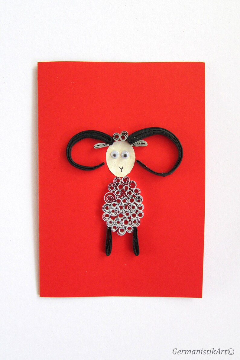 Quilled Paper Art Paper Quilling Ram Zodiac Sign Astrology Gift Aries Zodiac Birthday Card