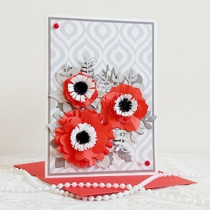 Carte d'anniversaire de joyeux 30e anniversaire pavot de Californie, carte de proposition de marraine de fleurs en papier à rouler 3D, cadeau de belle-soeur