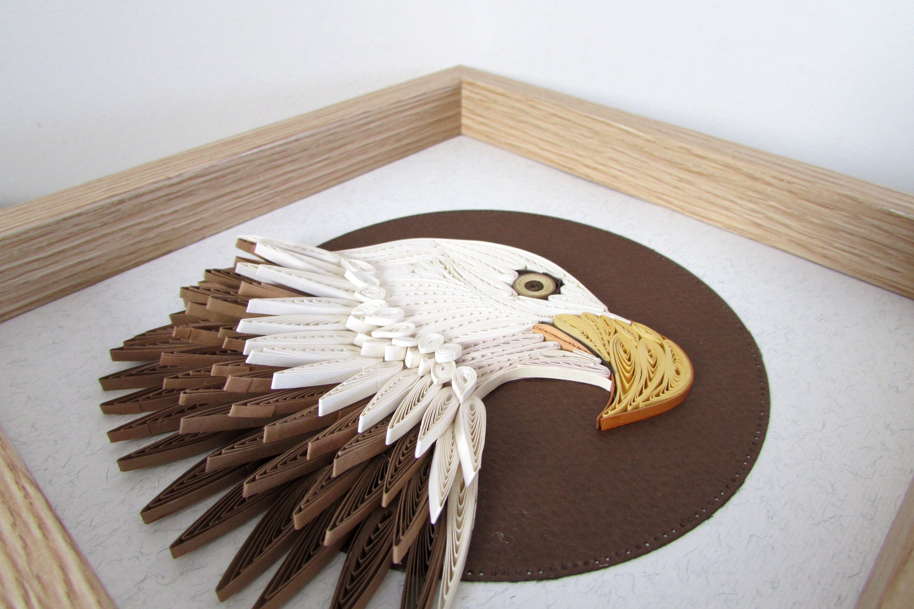 Bald Eagle paper Quilling art nordic style decor Fourth of Etsy