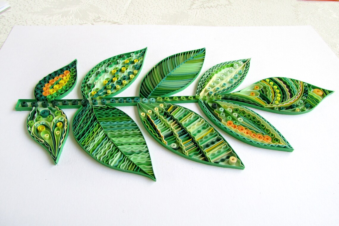 Palm tree paper quilling decorative artwork palm leaf wall Etsy