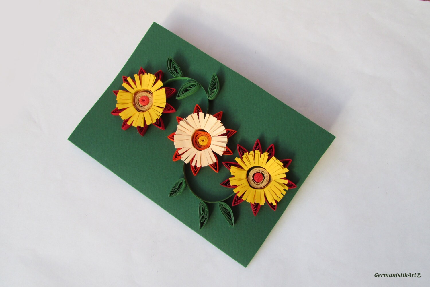 Paper Retirement Card One Year Anniversary Quilling Art Card Etsy