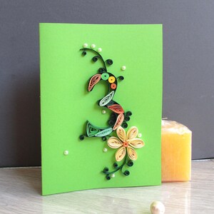 Paper Quilling 3-jarige meisje jongen verjaardagskaart, Wishing Well Congrats mijlpaalkaart, Peetzoon doopcadeau
