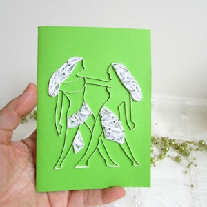 Biglietto di auguri per il 30° compleanno con segno zodiacale Gemelli, con quilling su carta, biglietti di auguri personalizzati per le tappe di maggio e giugno, regalo per coinquilini con segno zodiacale Gemelli.