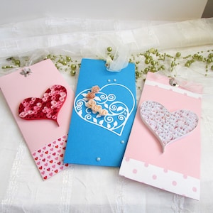 Juego de sobres para dinero en efectivo con adornos de filigrana, funda con forma de corazón para papel de liar, tarjetero, billetera, regalos para recién casados.