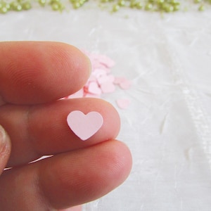 Suprimentos para cartões em formato de coração rosa, confetes para chá de bebê, decoração de mesa para o Dia dos Namorados, kit de scrapbooking em papel