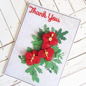 Cartão de agradecimento com flores de papel quilling 3D, cartão de aniversário de 30 anos, presente para novos professores, presente do diretor