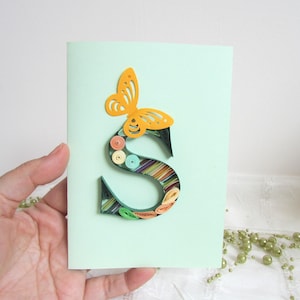 3D Anfangsbuchstaben S Niedliche Monogramm Grußkarten, Lustiges Alphabet 30.Geburtstag Grußkarte, Freund Geburtstagsgeschenk