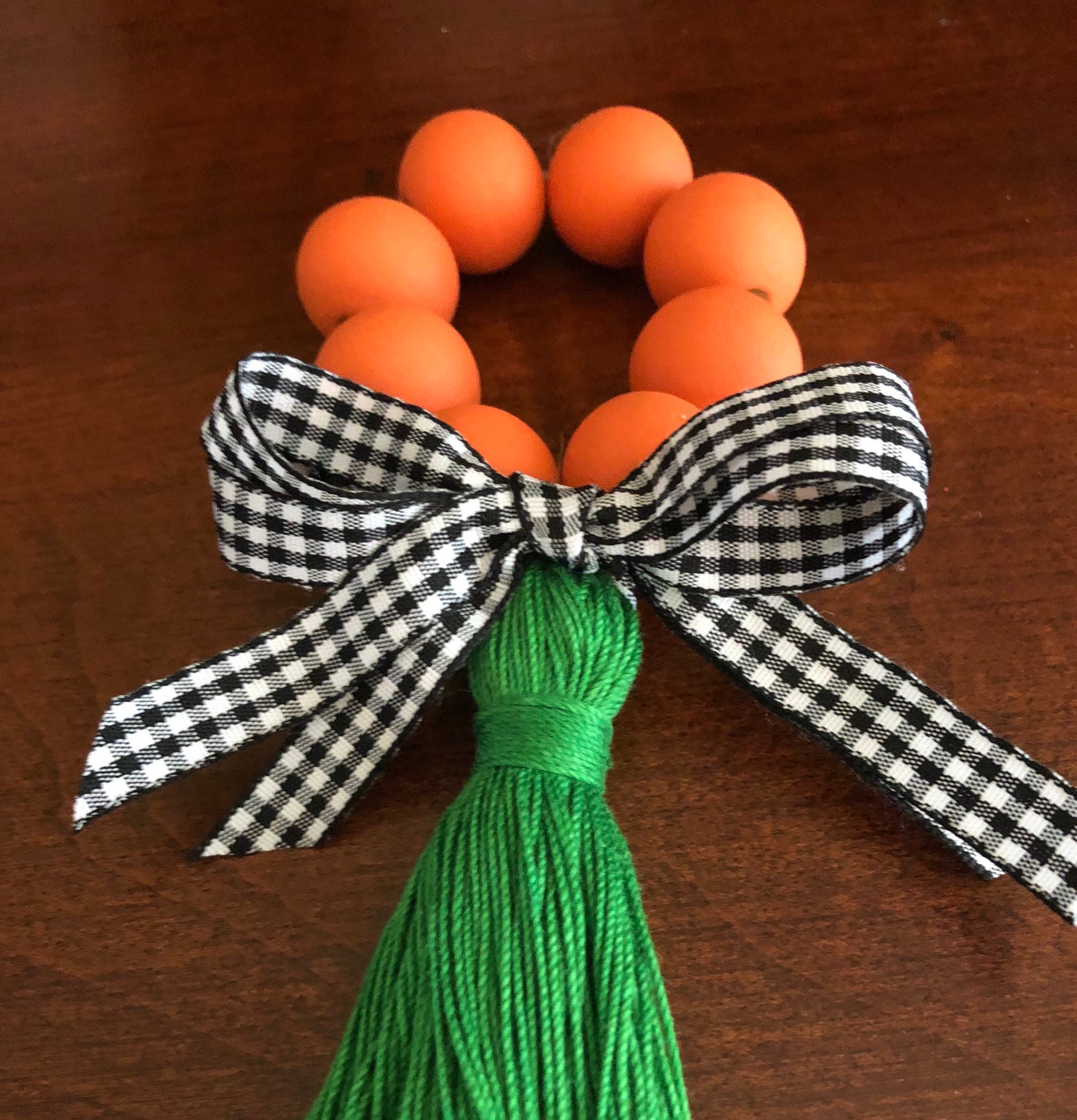 Wooden Bead Napkin Rings for Easter Carrots napkin rings Etsy