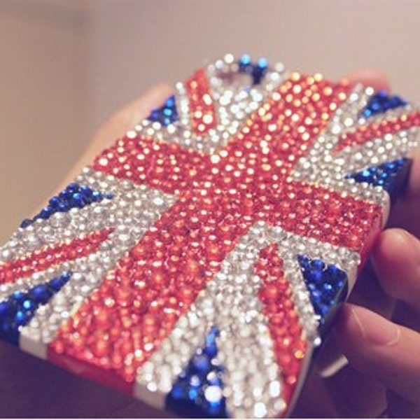 UK Flag Sticker and Bling Rhinestone Deco Den Kits for iphone4 4s (the case is not included)
