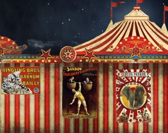 Vintage Miniature Circus Posters (23 poster circensi di varie risoluzioni)