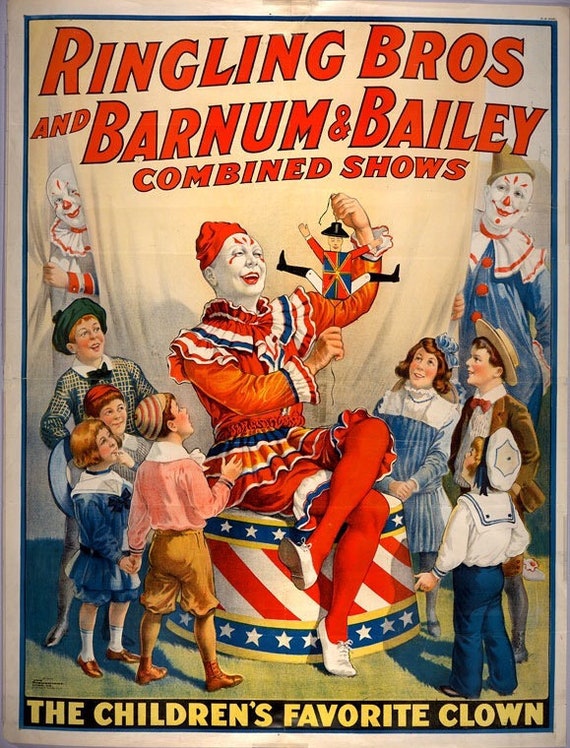 Vintage Miniature Circus Posters (23 Circus Posters of