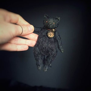 PDF E-PATTERN for Mohair Halloween Black Cat Sabrina 4.7"