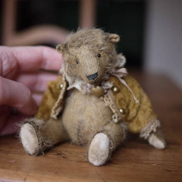Kit para crear Teddy Bear Hamish de estilo tradicional en miniatura 5.5 "-6" incluyendo chaqueta