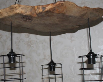 Natural Wood Chandelier