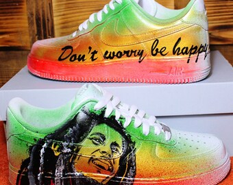 Comparable Intolerable Activate Af 1 Bob Marley - Etsy