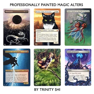 Commissions Closed *** Hand Painted Custom Altered Magic the Gathering MTG Card Full Art Borderless Professionally Painted