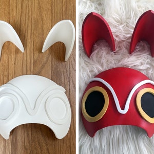 Handmade Princess Mononoke Inspired Half Mask Cosplay Mask Lightweight Halloween Anime