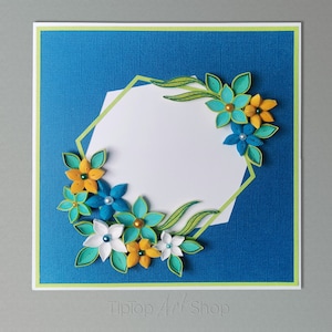 Quilling Birthday Card - Blank Handmade Greeting Card